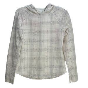 Nike Women's Hooded Long Sleeve Dri Fit Vented Pullover Sz S Reflective Running